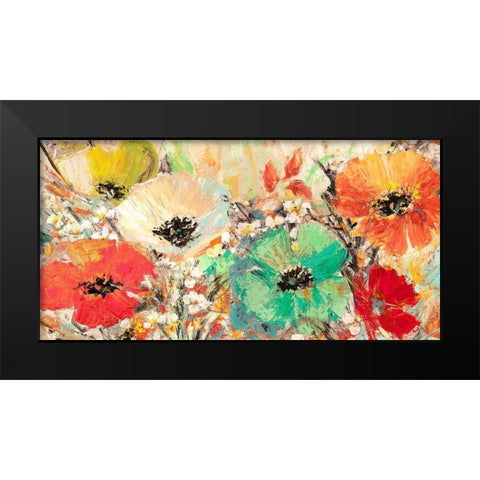 Gemme in fiore Black Modern Wood Framed Art Print by Luigi, Florio