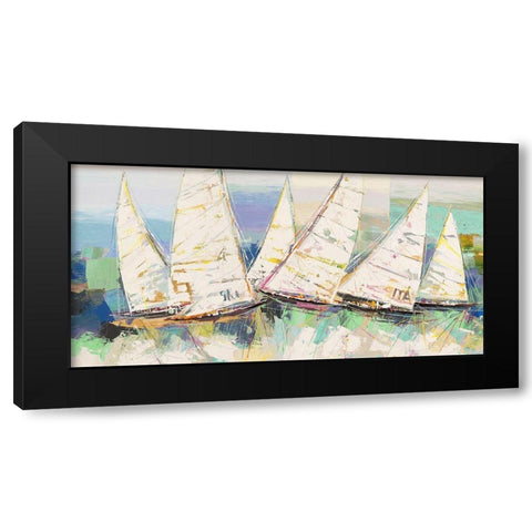 Nel mare dei Tropici Black Modern Wood Framed Art Print with Double Matting by Luigi, Florio