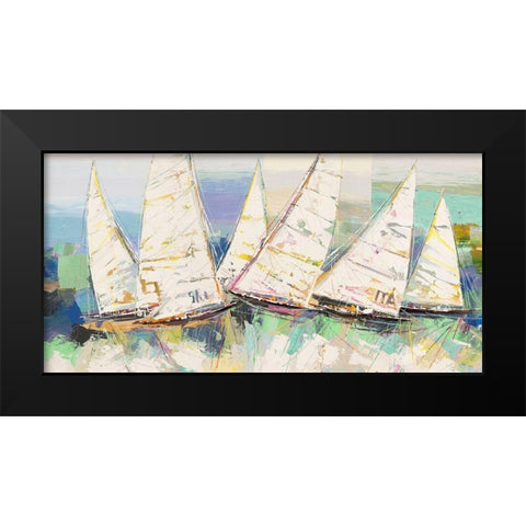 Nel mare dei Tropici Black Modern Wood Framed Art Print by Luigi, Florio