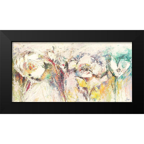 Flora I Black Modern Wood Framed Art Print by Florio, Luigi