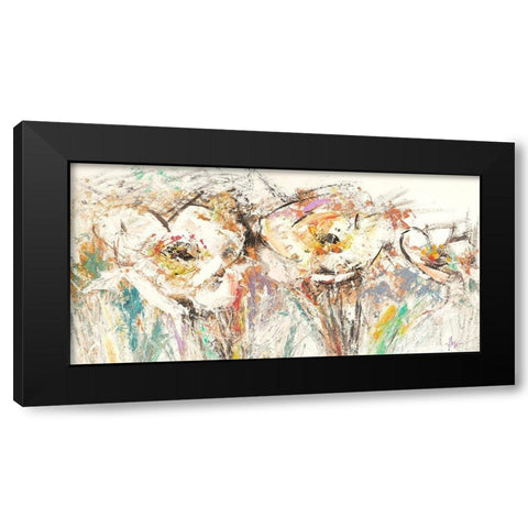 Flora II Black Modern Wood Framed Art Print by Florio, Luigi