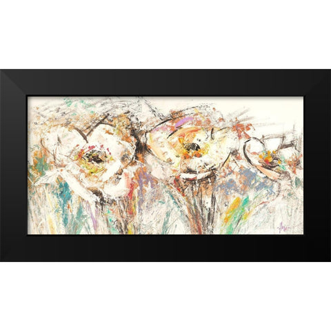 Flora II Black Modern Wood Framed Art Print by Florio, Luigi