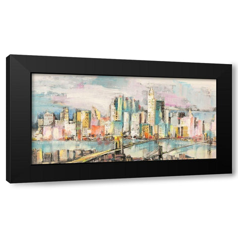 Colori a Manhattan Black Modern Wood Framed Art Print by Florio, Luigi