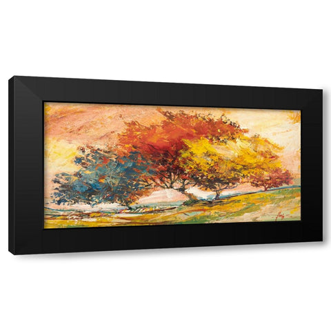 Alberi nel sole Black Modern Wood Framed Art Print with Double Matting by Florio, Luigi