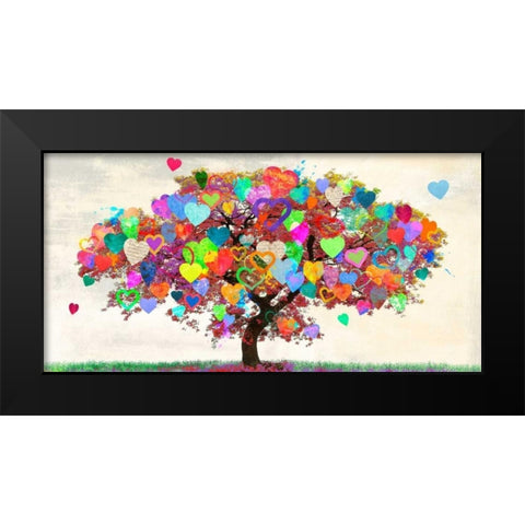 Tree of Love Black Modern Wood Framed Art Print by Rodrigues, Malia