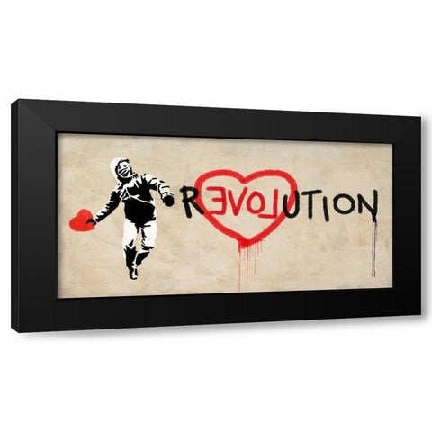 Revolution  Black Modern Wood Framed Art Print with Double Matting by Masterfunk Collective