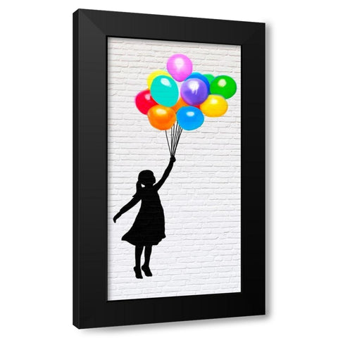 Learn to Fly Black Modern Wood Framed Art Print by Masterfunk Collective