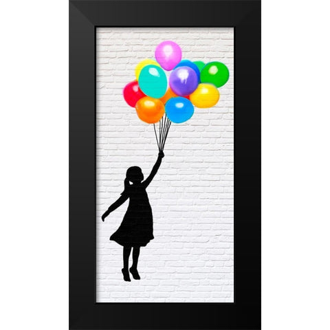 Learn to Fly Black Modern Wood Framed Art Print by Masterfunk Collective