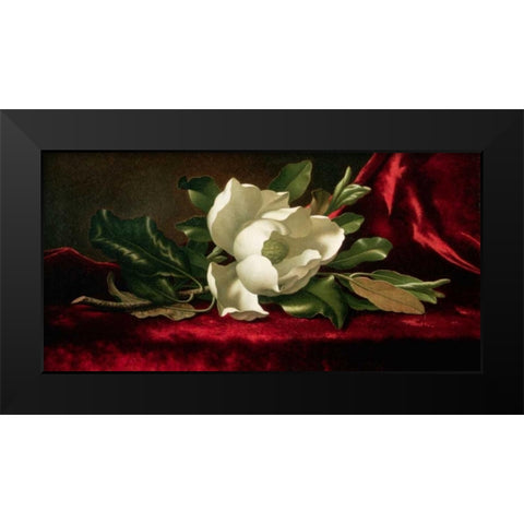 Magnolia Black Modern Wood Framed Art Print by Heade, Martin Johnson