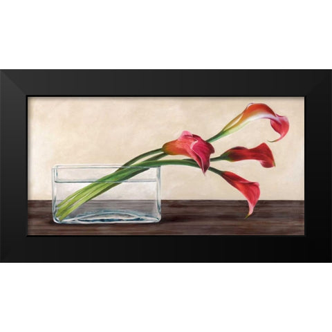 Modern composition Callas Black Modern Wood Framed Art Print by Mills, Shin