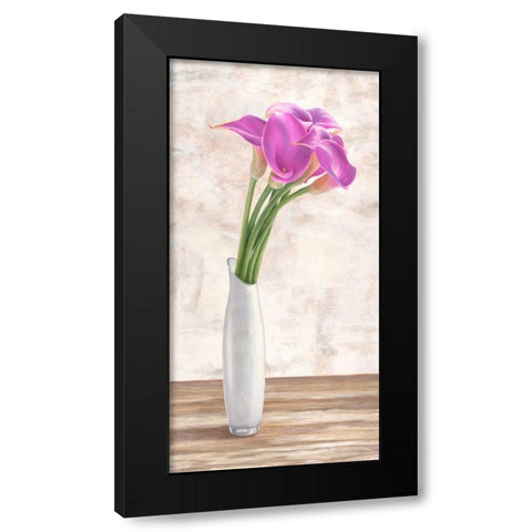 Calla Arrangemet Black Modern Wood Framed Art Print with Double Matting by Mills, Shin