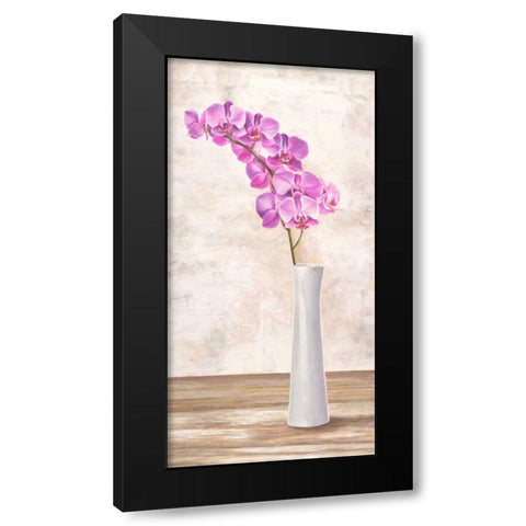 Orchid Arrangement Black Modern Wood Framed Art Print with Double Matting by Mills, Shin