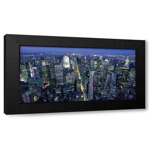 Fifth avenue and Midtown Manhattan, NYC Black Modern Wood Framed Art Print by Setboun, Michel