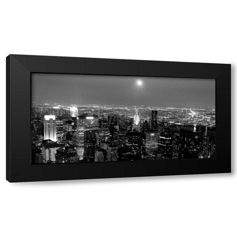 Aerial view of Manhattan, NYC Black Modern Wood Framed Art Print by Setboun, Michel