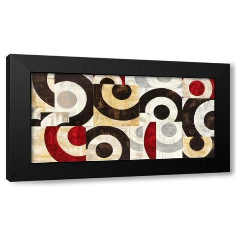Connessione geometrica Black Modern Wood Framed Art Print by Nava, Sandro