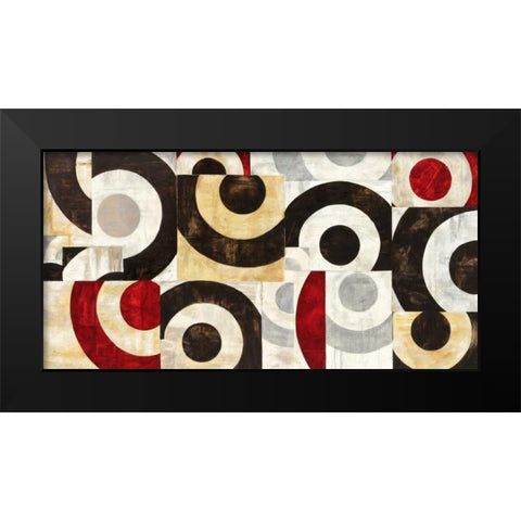 Connessione geometrica Black Modern Wood Framed Art Print by Nava, Sandro
