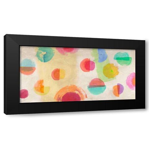 Happiness Happening Black Modern Wood Framed Art Print by Nava, Sandro