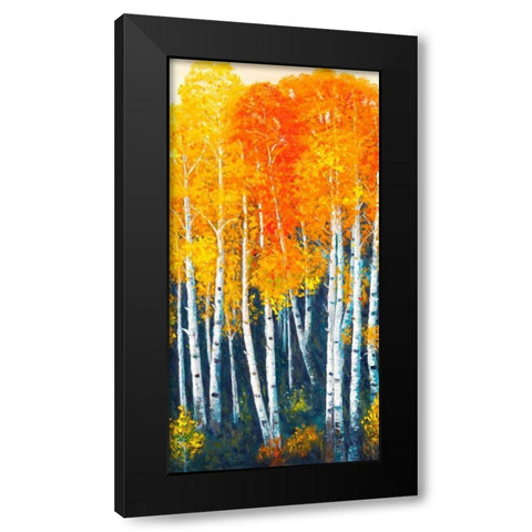 Autunno II Black Modern Wood Framed Art Print with Double Matting by Masera, Angelo