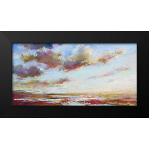 Drift on By Black Modern Wood Framed Art Print by Whatmore, Nel
