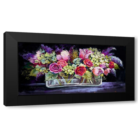 Roses and Lilacs Black Modern Wood Framed Art Print with Double Matting by Whatmore, Nel
