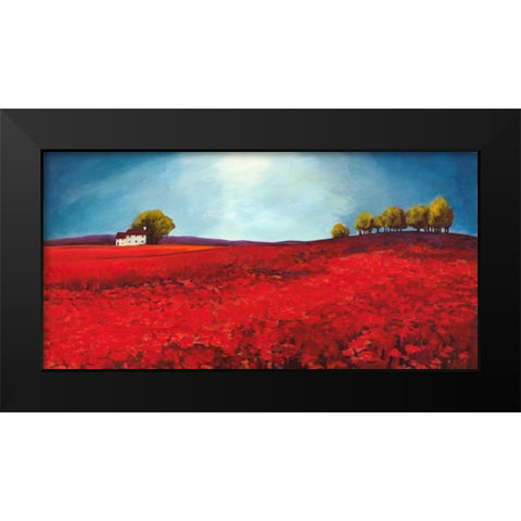 Field of poppies Black Modern Wood Framed Art Print by Bloom, Philip