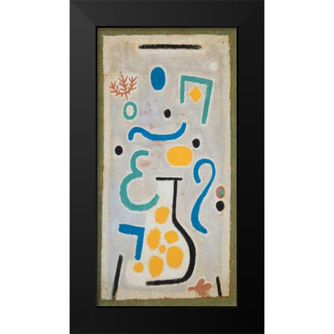Die Vase Black Modern Wood Framed Art Print by Klee, Paul