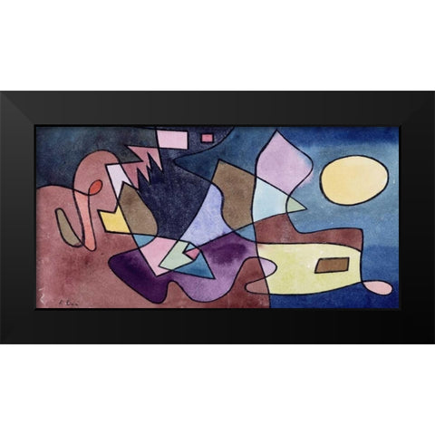 Dramatic Landscape Black Modern Wood Framed Art Print by Klee, Paul