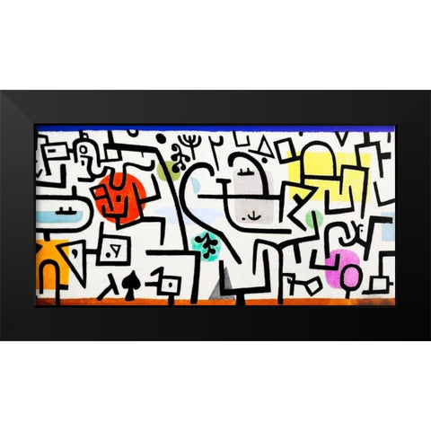 Rich Harbour (detail) Black Modern Wood Framed Art Print by Klee, Paul
