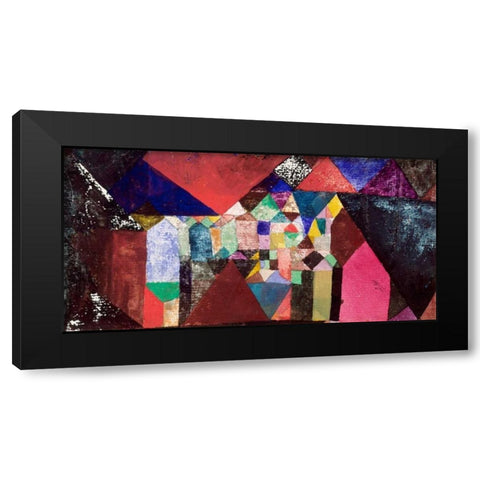 Municipal Jewel  Black Modern Wood Framed Art Print by Klee, Paul