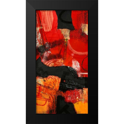 Davanti al fuoco II Black Modern Wood Framed Art Print by Piovan, Maurizio