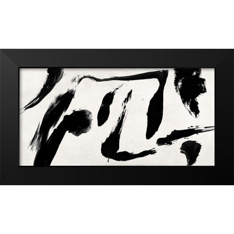 Travelling Gestures Black Modern Wood Framed Art Print by Peter, Winkel