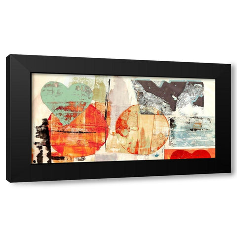 Pop Love #1 Black Modern Wood Framed Art Print with Double Matting by Winkel, Peter