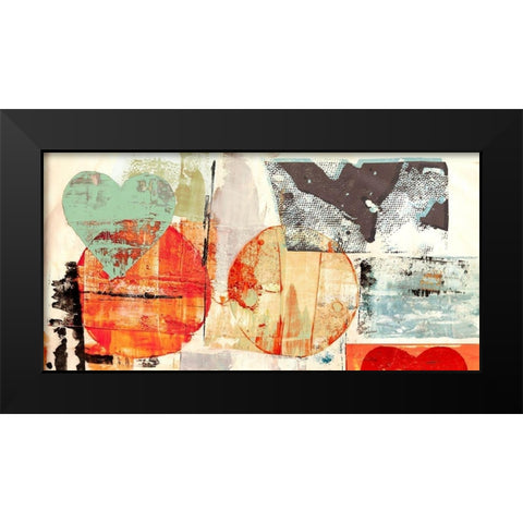 Pop Love #1 Black Modern Wood Framed Art Print by Winkel, Peter
