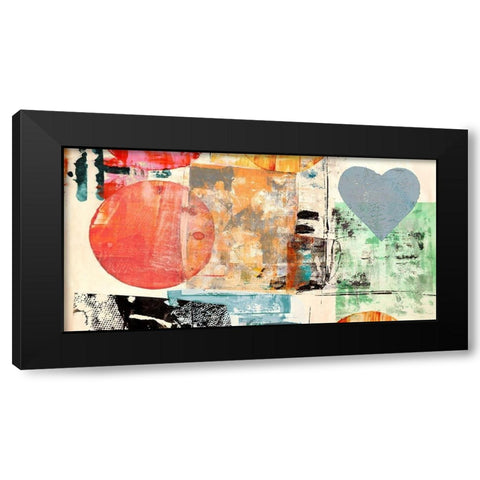 Pop Love #2 Black Modern Wood Framed Art Print by Winkel, Peter