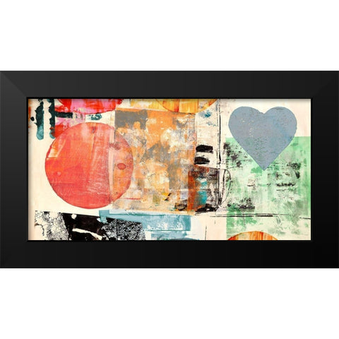 Pop Love #2 Black Modern Wood Framed Art Print by Winkel, Peter