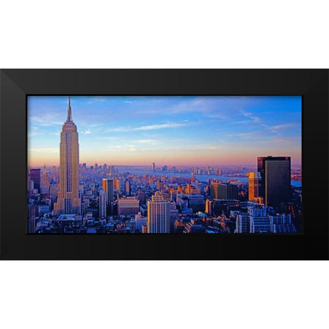 Midtown Manhattan Black Modern Wood Framed Art Print by Berenholtz, Richard