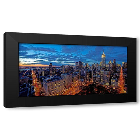 Chelsea and Midtown Manhattan (detail) Black Modern Wood Framed Art Print by Berenholtz, Richard
