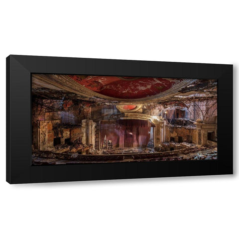 Abandoned Theatre, New Jersey (detail I) Black Modern Wood Framed Art Print by Berenholtz, Richard