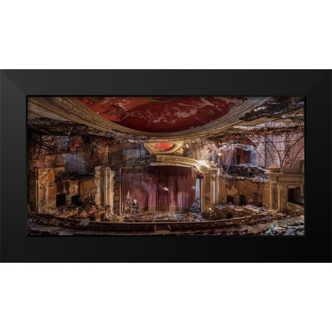Abandoned Theatre, New Jersey (detail I) Black Modern Wood Framed Art Print by Berenholtz, Richard