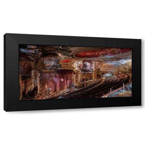 Abandoned Theatre, New Jersey (detail II) Black Modern Wood Framed Art Print by Berenholtz, Richard