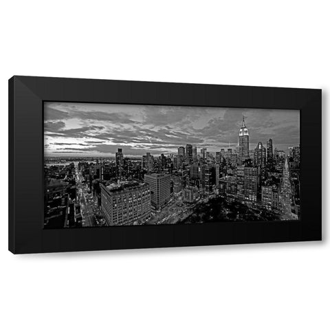 Chelsea and Midtown Manhattan (BW detail) Black Modern Wood Framed Art Print with Double Matting by Berenholtz, Richard