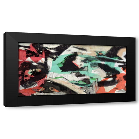 Fragmented Springtime Black Modern Wood Framed Art Print by Caine, Roland