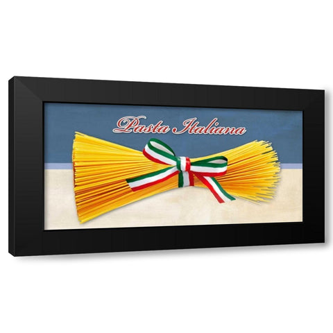 Pasta Italiana Black Modern Wood Framed Art Print with Double Matting by Barbieri, Remo
