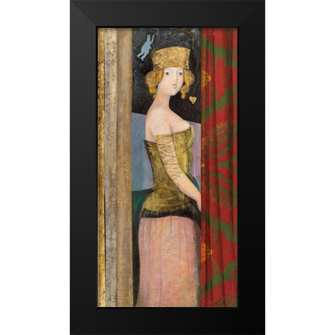 Dietro le tende Black Modern Wood Framed Art Print by Petrillo, Rossana
