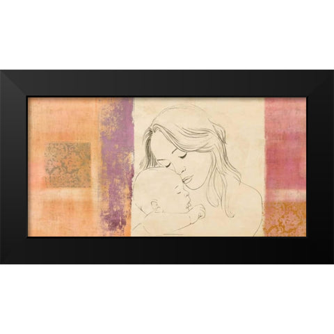 Maternite III Black Modern Wood Framed Art Print by Roux, Simon