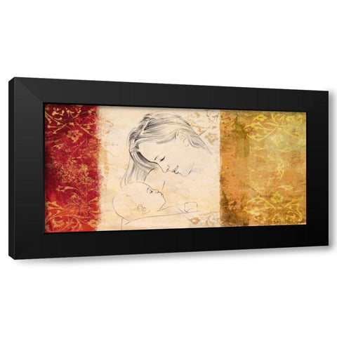 Maternite II Black Modern Wood Framed Art Print with Double Matting by Roux, Simon