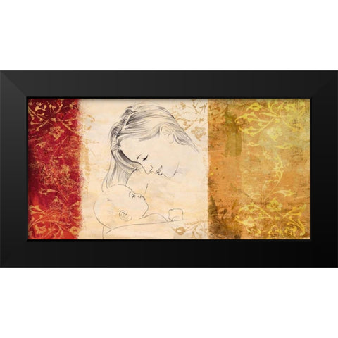 Maternite II Black Modern Wood Framed Art Print by Roux, Simon