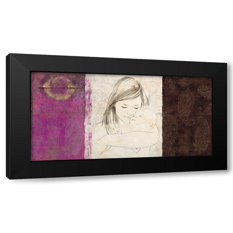 Maternite I Black Modern Wood Framed Art Print with Double Matting by Roux, Simon