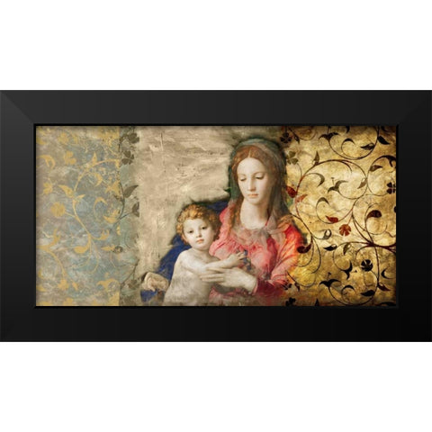 Virgin Mary-after Bronzino Black Modern Wood Framed Art Print by Roux, Simon