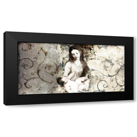 Madonna and Child-after Van Dyck Black Modern Wood Framed Art Print with Double Matting by Roux, Simon
